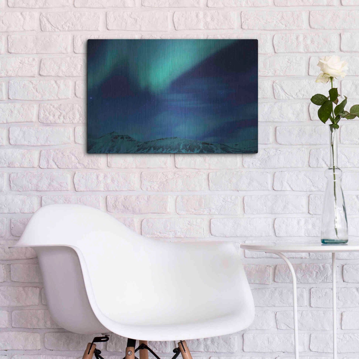 Luxe Metal Art 'Amazing Northern Lights Blue' by Luxe Portfolio, Metal Wall Art,24x16