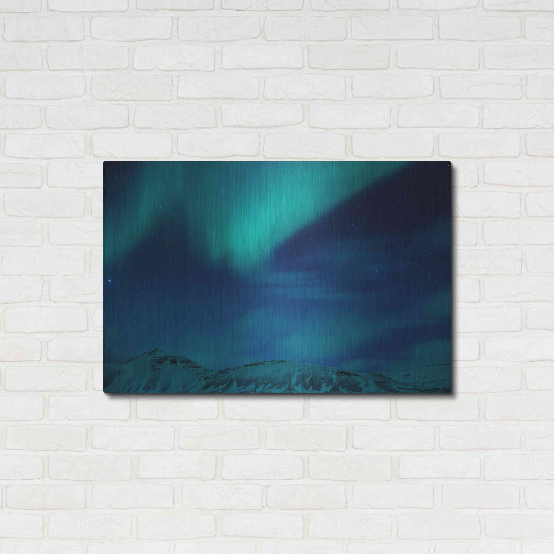 Luxe Metal Art 'Amazing Northern Lights Blue' by Luxe Portfolio, Metal Wall Art,36x24