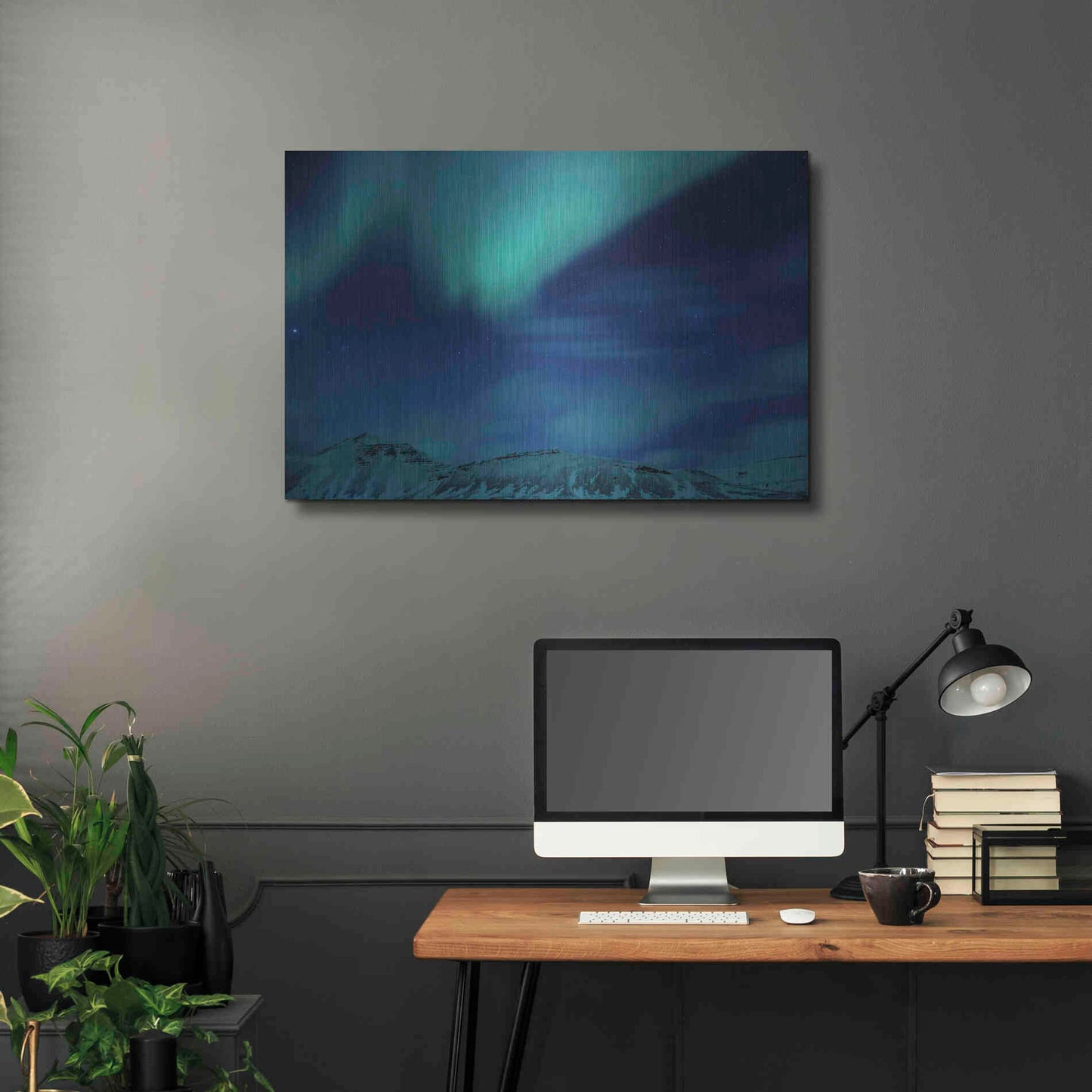 Luxe Metal Art 'Amazing Northern Lights Blue' by Luxe Portfolio, Metal Wall Art,36x24