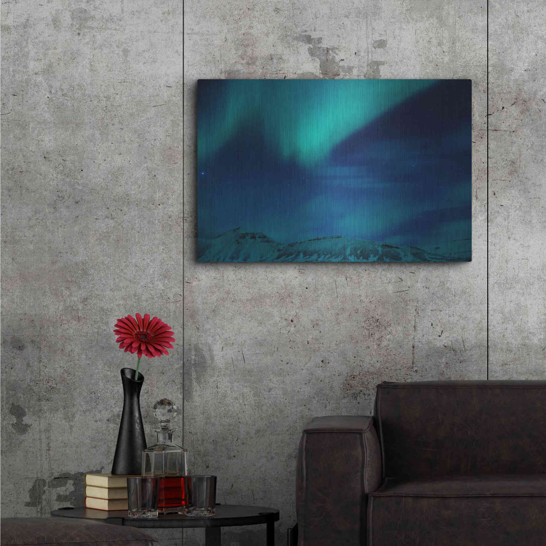 Luxe Metal Art 'Amazing Northern Lights Blue' by Luxe Portfolio, Metal Wall Art,36x24
