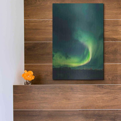 Luxe Metal Art 'Amazing Northern Lights Green' by Luxe Portfolio, Metal Wall Art,12x16