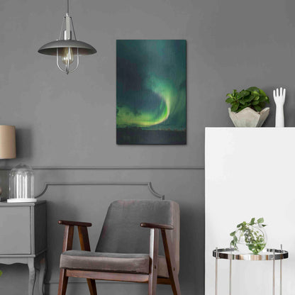 Luxe Metal Art 'Amazing Northern Lights Green' by Luxe Portfolio, Metal Wall Art,16x24