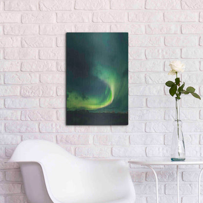 Luxe Metal Art 'Amazing Northern Lights Green' by Luxe Portfolio, Metal Wall Art,16x24