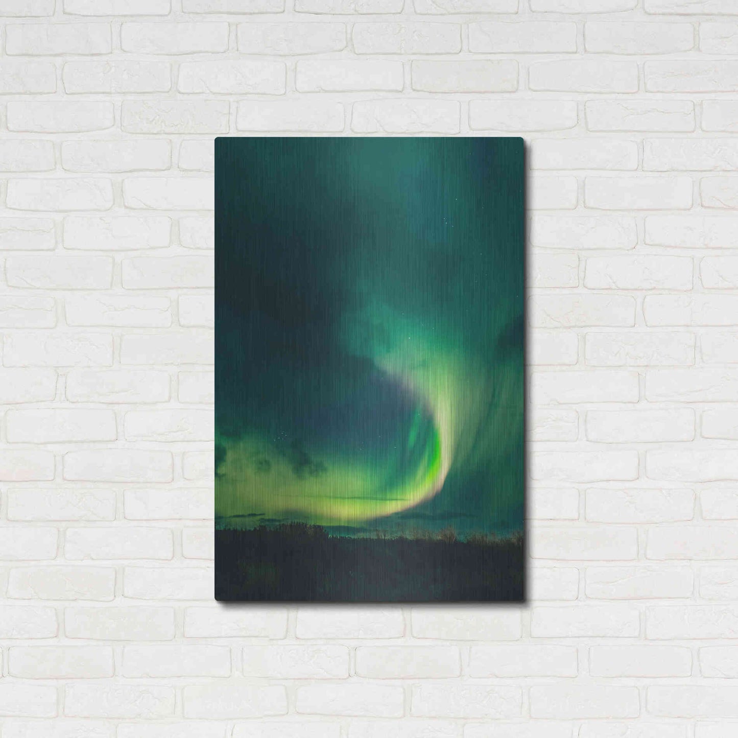 Luxe Metal Art 'Amazing Northern Lights Green' by Luxe Portfolio, Metal Wall Art,24x36