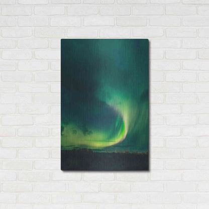 Luxe Metal Art 'Amazing Northern Lights Green' by Luxe Portfolio, Metal Wall Art,24x36