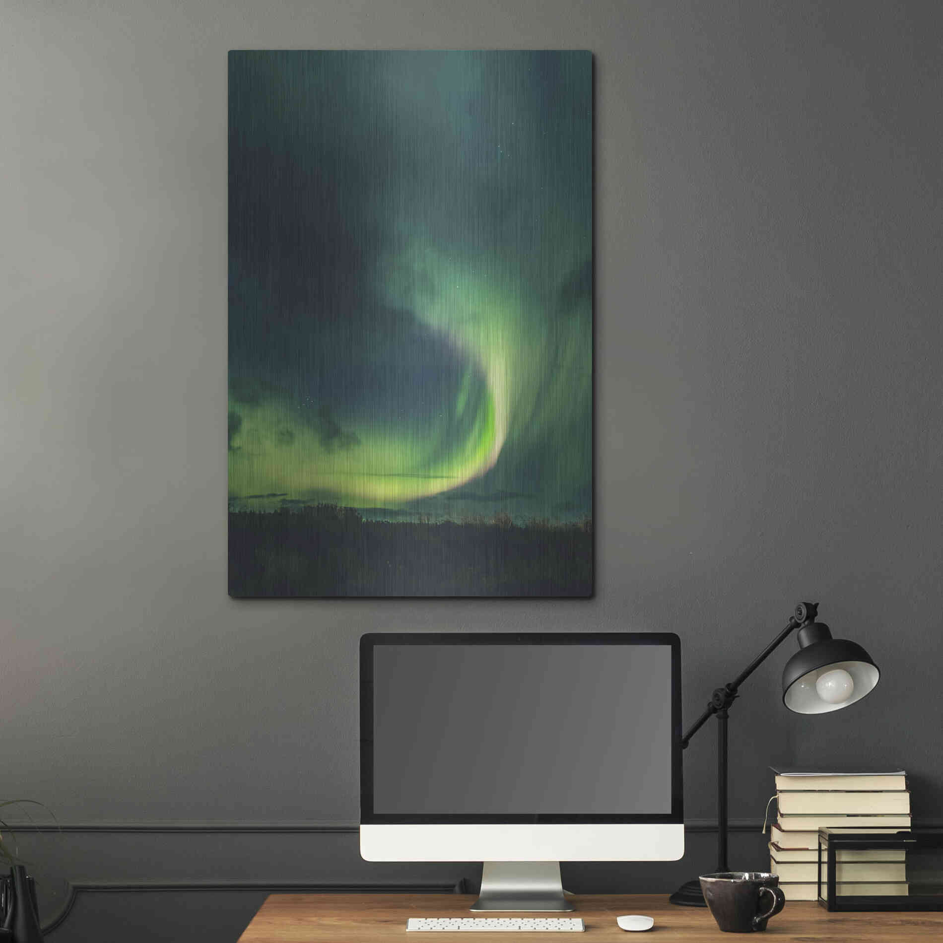 Luxe Metal Art 'Amazing Northern Lights Green' by Luxe Portfolio, Metal Wall Art,24x36
