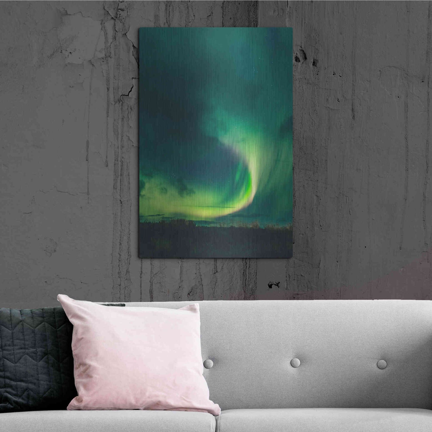 Luxe Metal Art 'Amazing Northern Lights Green' by Luxe Portfolio, Metal Wall Art,24x36