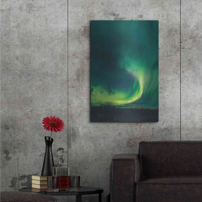 Luxe Metal Art 'Amazing Northern Lights Green' by Luxe Portfolio, Metal Wall Art,24x36