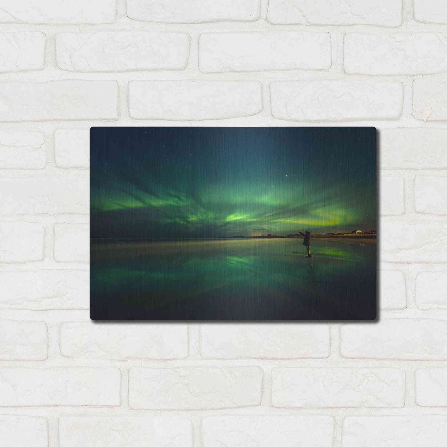 Luxe Metal Art 'Amazing View On The Northern Lights' by Luxe Portfolio, Metal Wall Art,16x12