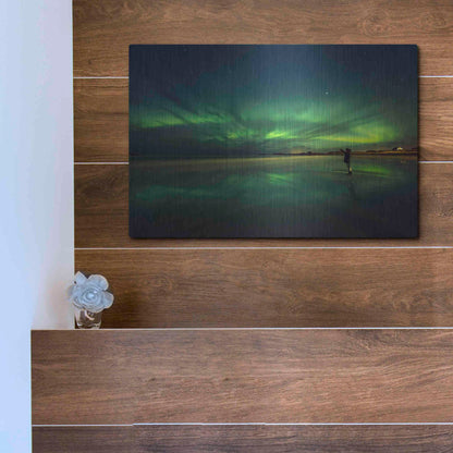 Luxe Metal Art 'Amazing View On The Northern Lights' by Luxe Portfolio, Metal Wall Art,16x12