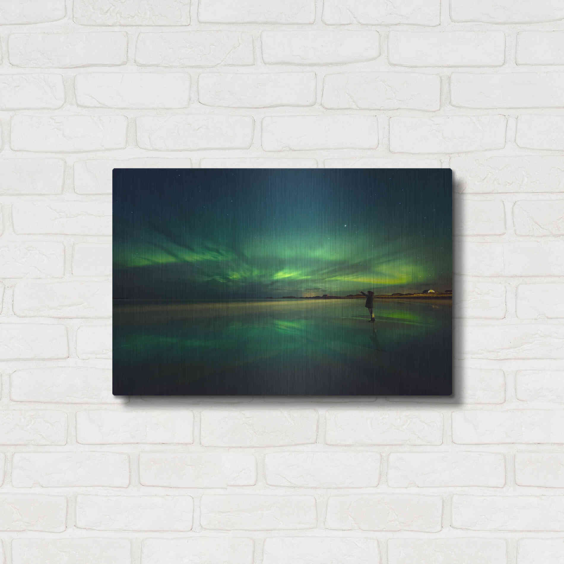 Luxe Metal Art 'Amazing View On The Northern Lights' by Luxe Portfolio, Metal Wall Art,24x16