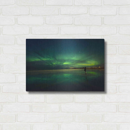 Luxe Metal Art 'Amazing View On The Northern Lights' by Luxe Portfolio, Metal Wall Art,24x16