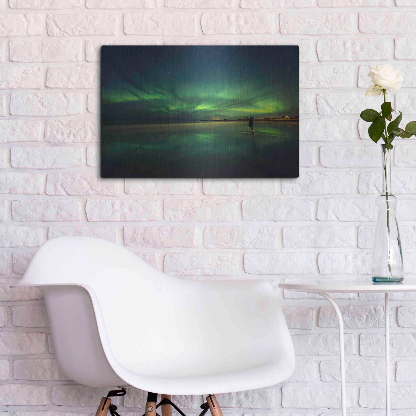 Luxe Metal Art 'Amazing View On The Northern Lights' by Luxe Portfolio, Metal Wall Art,24x16