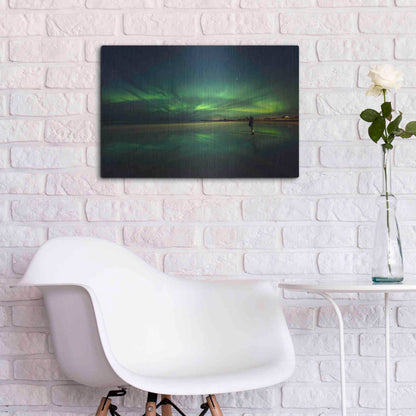 Luxe Metal Art 'Amazing View On The Northern Lights' by Luxe Portfolio, Metal Wall Art,24x16