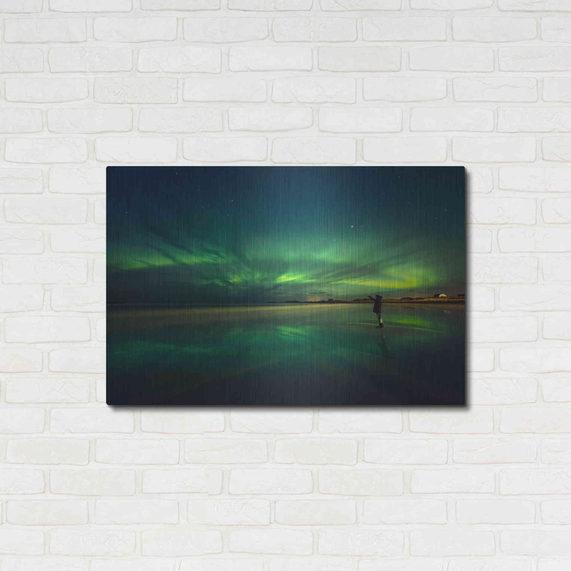 Luxe Metal Art 'Amazing View On The Northern Lights' by Luxe Portfolio, Metal Wall Art,36x24