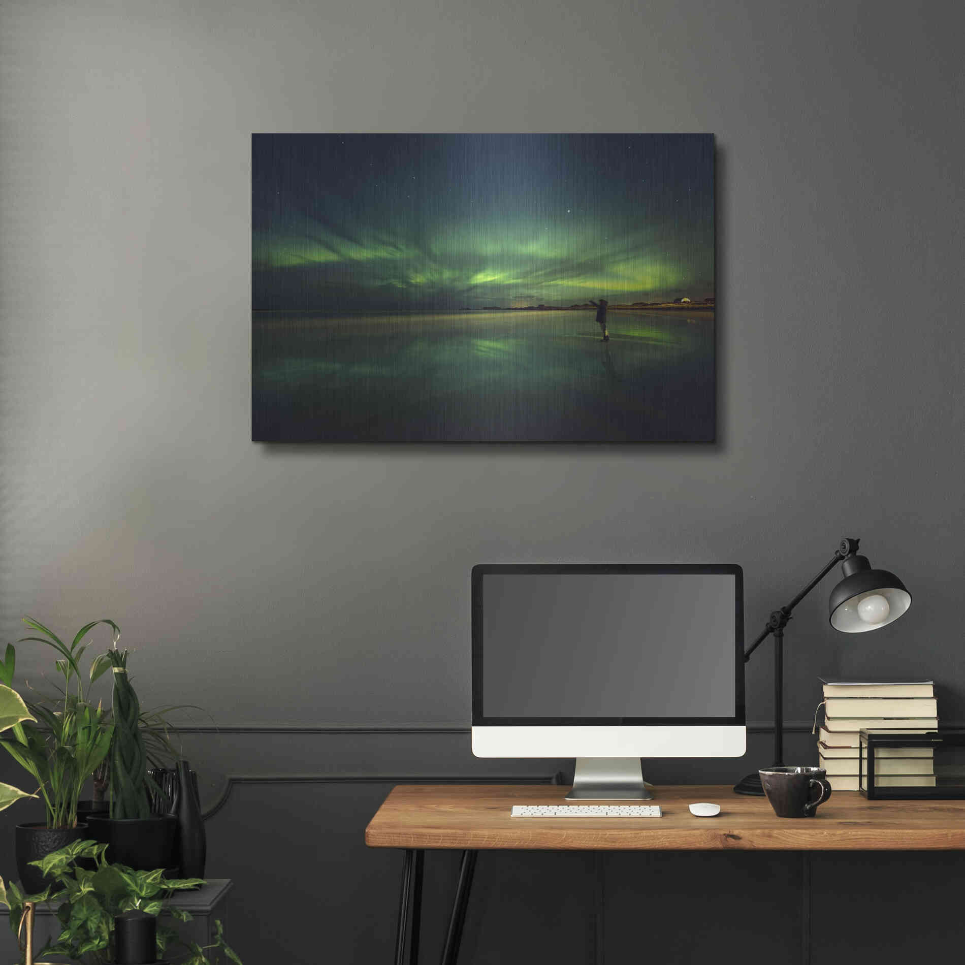 Luxe Metal Art 'Amazing View On The Northern Lights' by Luxe Portfolio, Metal Wall Art,36x24