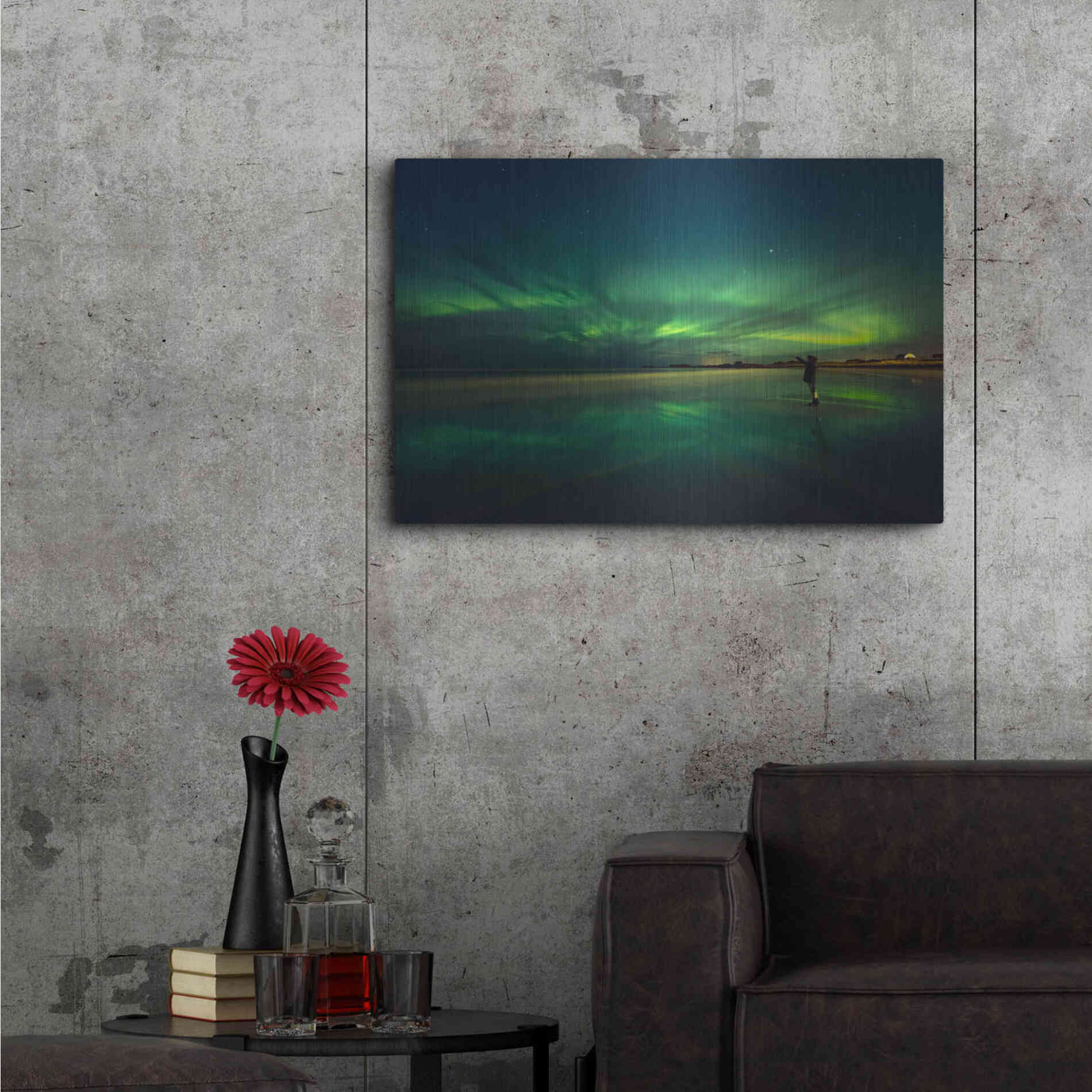 Luxe Metal Art 'Amazing View On The Northern Lights' by Luxe Portfolio, Metal Wall Art,36x24