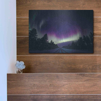 Luxe Metal Art 'Colorful Polar Arctic Northern Lights' by Luxe Portfolio, Metal Wall Art,16x12