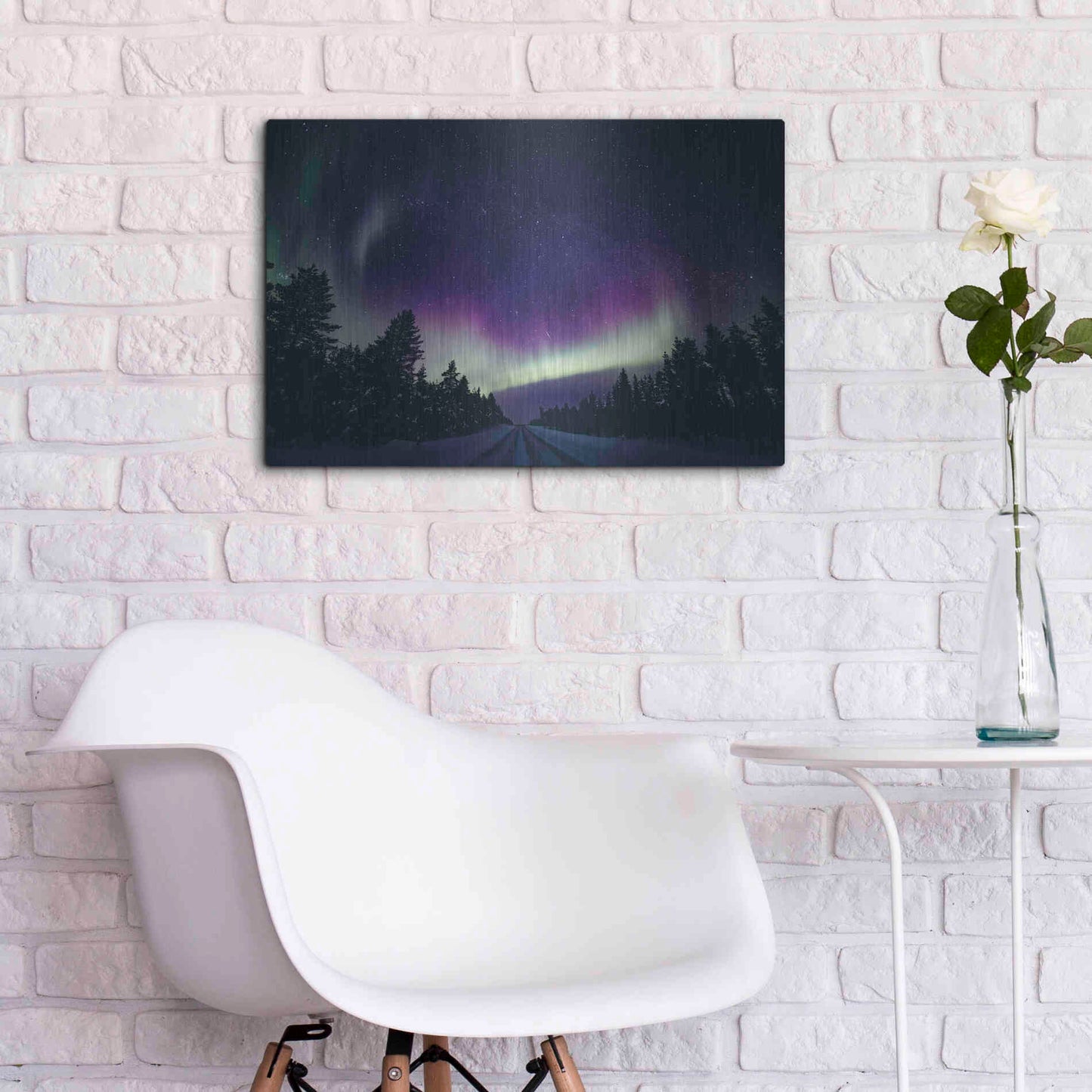 Luxe Metal Art 'Colorful Polar Arctic Northern Lights' by Luxe Portfolio, Metal Wall Art,24x16