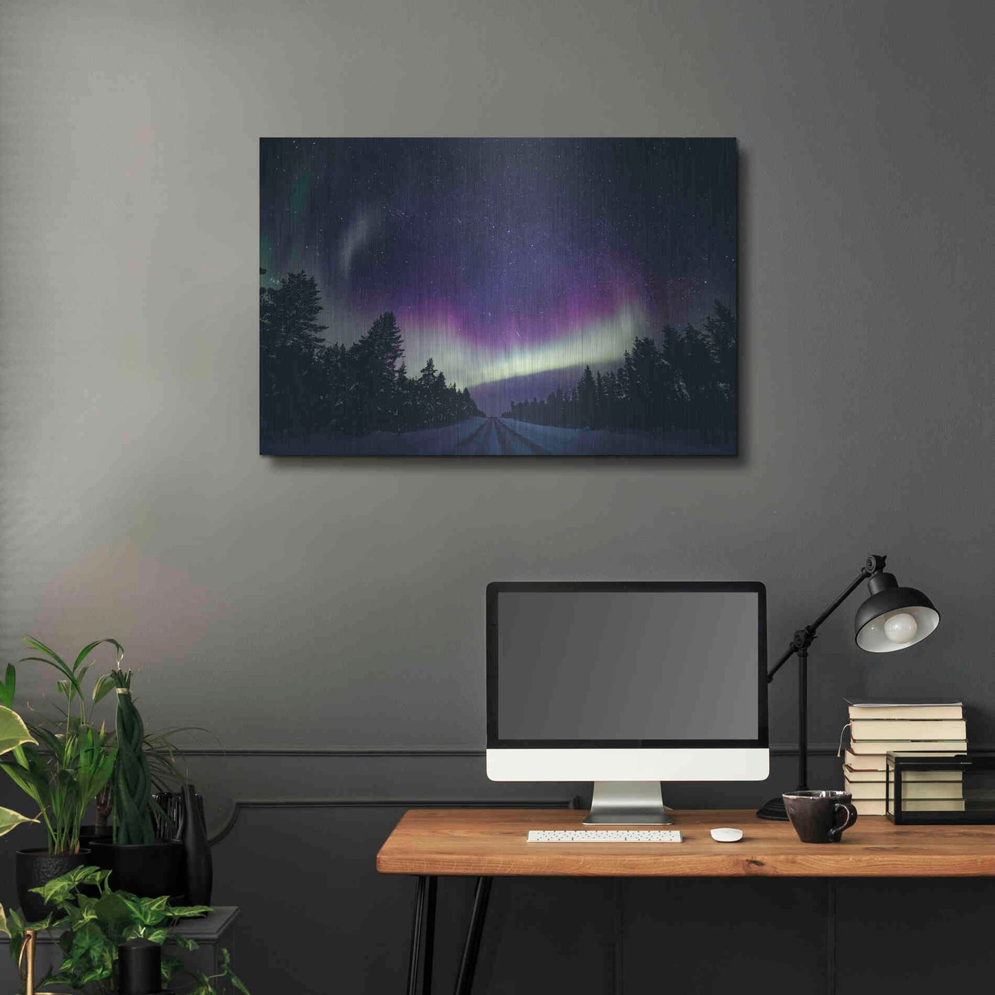 Luxe Metal Art 'Colorful Polar Arctic Northern Lights' by Luxe Portfolio, Metal Wall Art,36x24