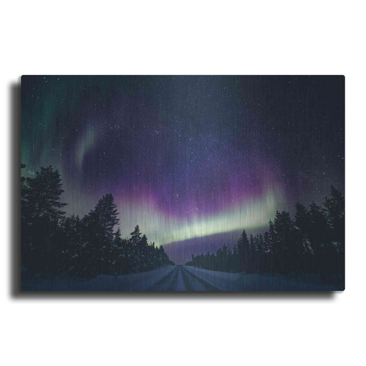 Luxe Metal Art 'Colorful Polar Arctic Northern Lights' by Luxe Portfolio, Metal Wall Art