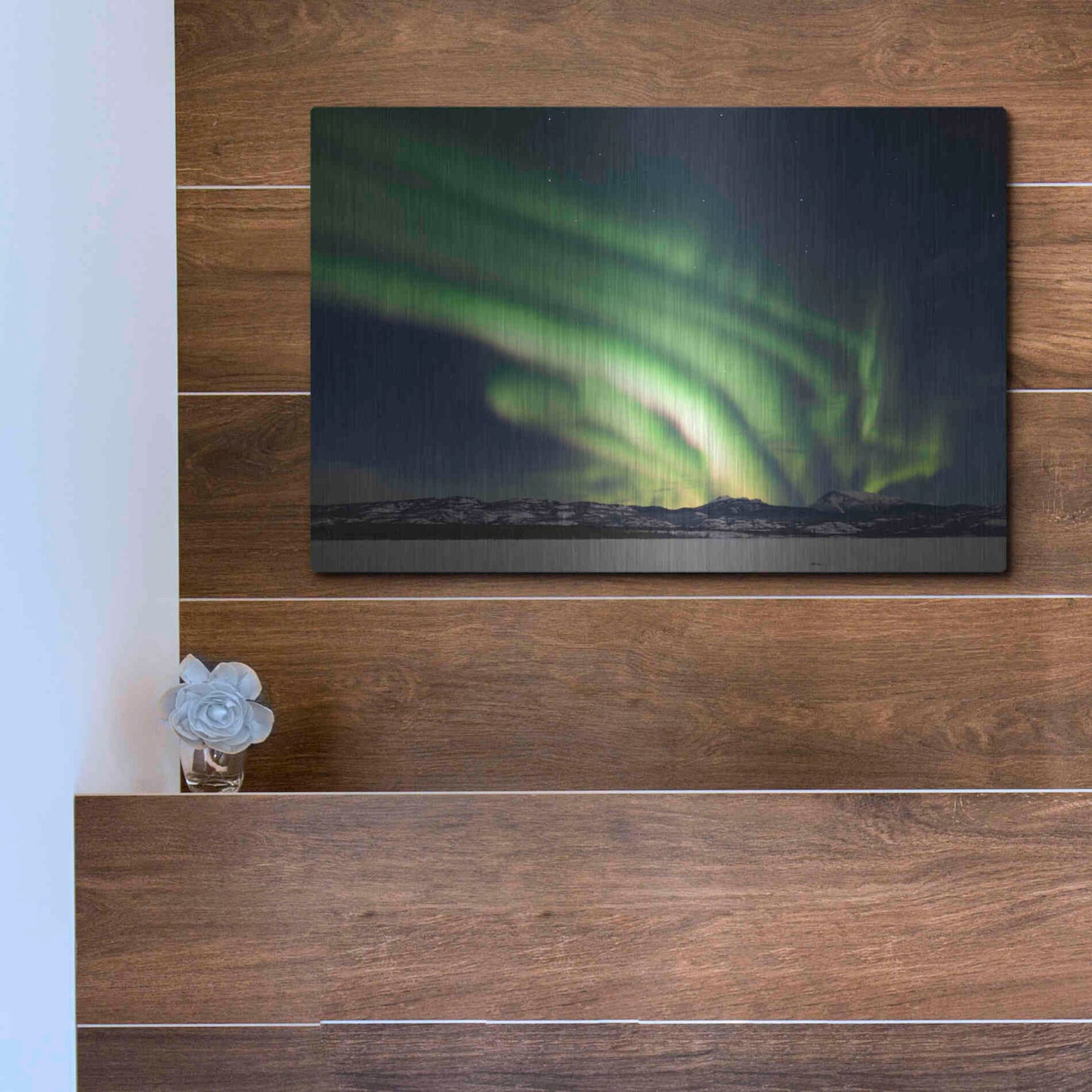 Luxe Metal Art 'Dancing Northern Lights' by Luxe Portfolio, Metal Wall Art,16x12