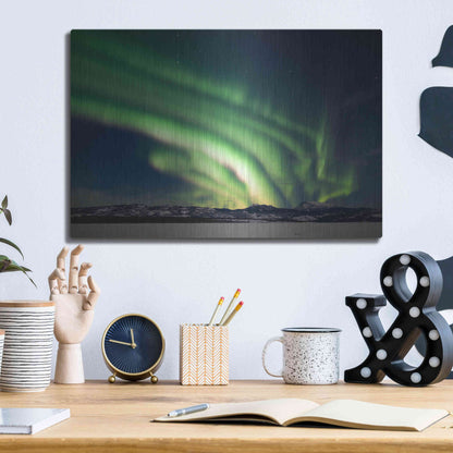 Luxe Metal Art 'Dancing Northern Lights' by Luxe Portfolio, Metal Wall Art,16x12