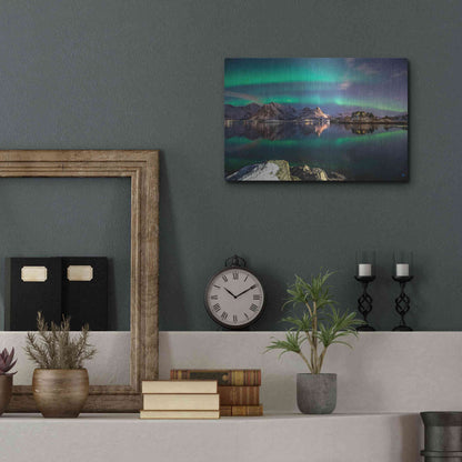 Luxe Metal Art 'Northern Light Aurora Borealis' by Luxe Portfolio, Metal Wall Art,16x12