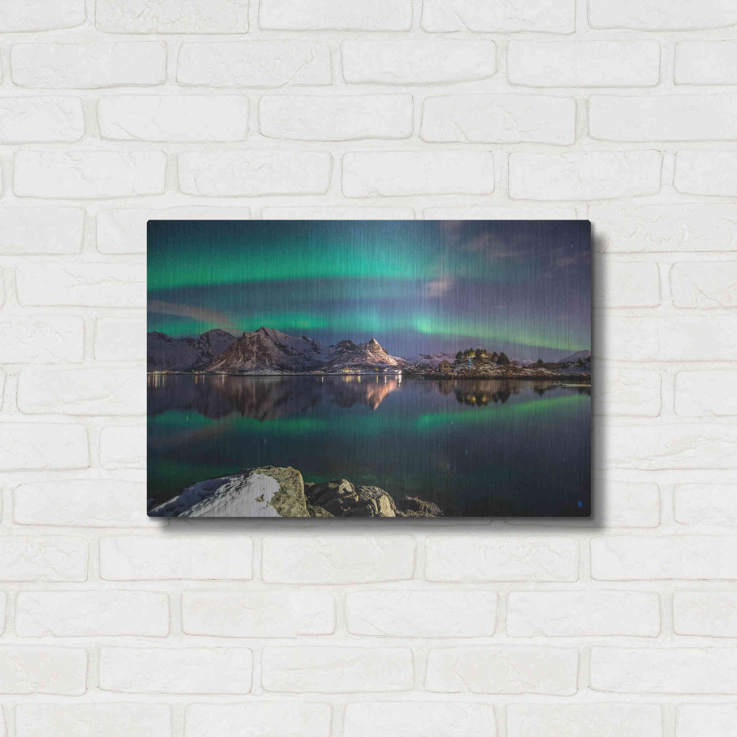 Luxe Metal Art 'Northern Light Aurora Borealis' by Luxe Portfolio, Metal Wall Art,24x16