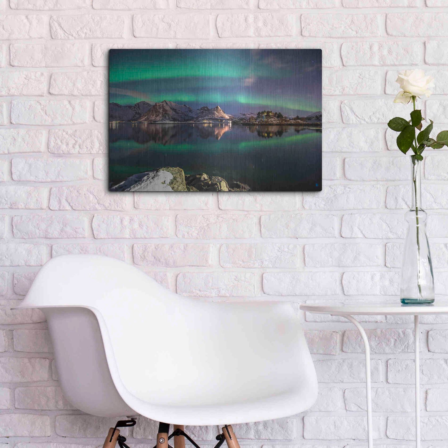 Luxe Metal Art 'Northern Light Aurora Borealis' by Luxe Portfolio, Metal Wall Art,24x16