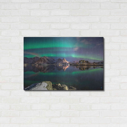Luxe Metal Art 'Northern Light Aurora Borealis' by Luxe Portfolio, Metal Wall Art,36x24