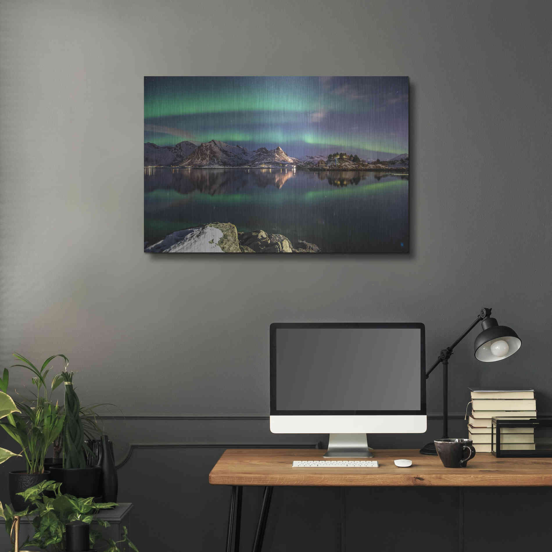 Luxe Metal Art 'Northern Light Aurora Borealis' by Luxe Portfolio, Metal Wall Art,36x24