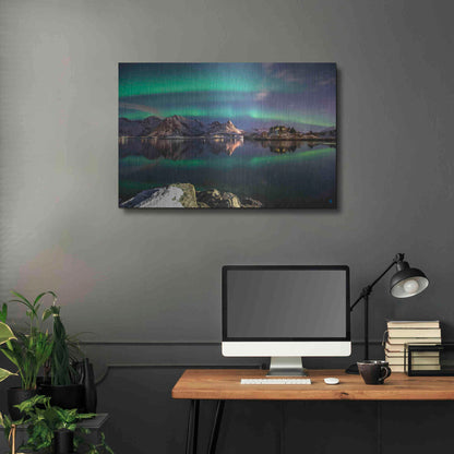 Luxe Metal Art 'Northern Light Aurora Borealis' by Luxe Portfolio, Metal Wall Art,36x24