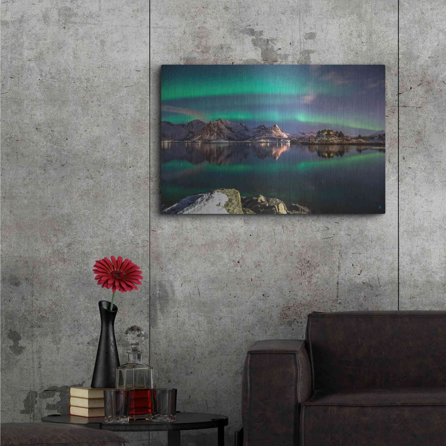 Luxe Metal Art 'Northern Light Aurora Borealis' by Luxe Portfolio, Metal Wall Art,36x24
