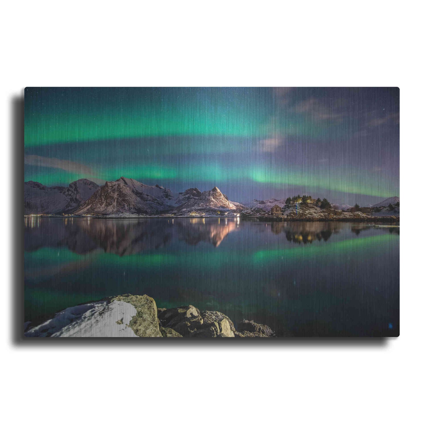 Luxe Metal Art 'Northern Light Aurora Borealis' by Luxe Portfolio, Metal Wall Art