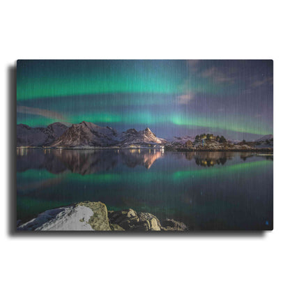 Luxe Metal Art 'Northern Light Aurora Borealis' by Luxe Portfolio, Metal Wall Art