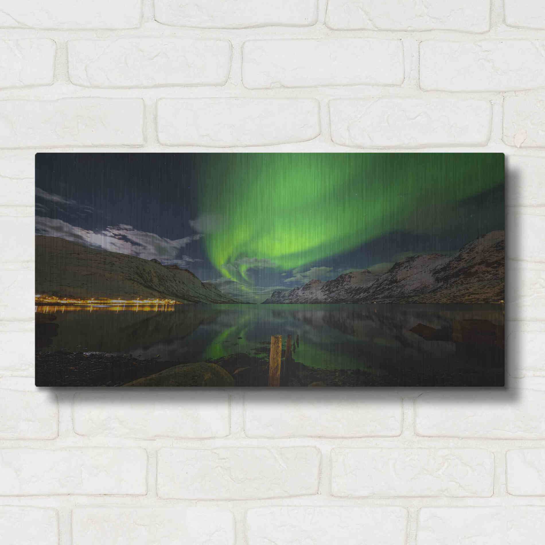 Luxe Metal Art 'Northern Lights 1' by Luxe Portfolio, Metal Wall Art,24x12