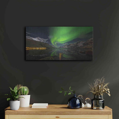 Luxe Metal Art 'Northern Lights 1' by Luxe Portfolio, Metal Wall Art,24x12