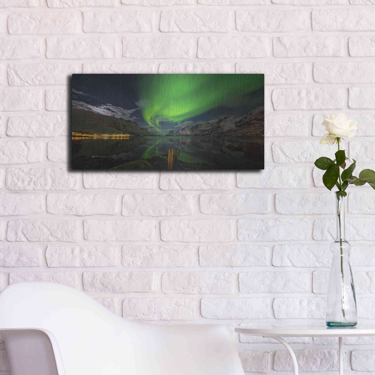 Luxe Metal Art 'Northern Lights 1' by Luxe Portfolio, Metal Wall Art,24x12