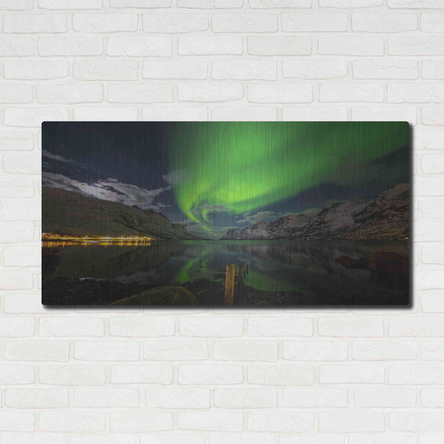 Luxe Metal Art 'Northern Lights 1' by Luxe Portfolio, Metal Wall Art,48x24