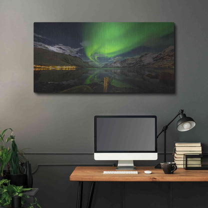 Luxe Metal Art 'Northern Lights 1' by Luxe Portfolio, Metal Wall Art,48x24