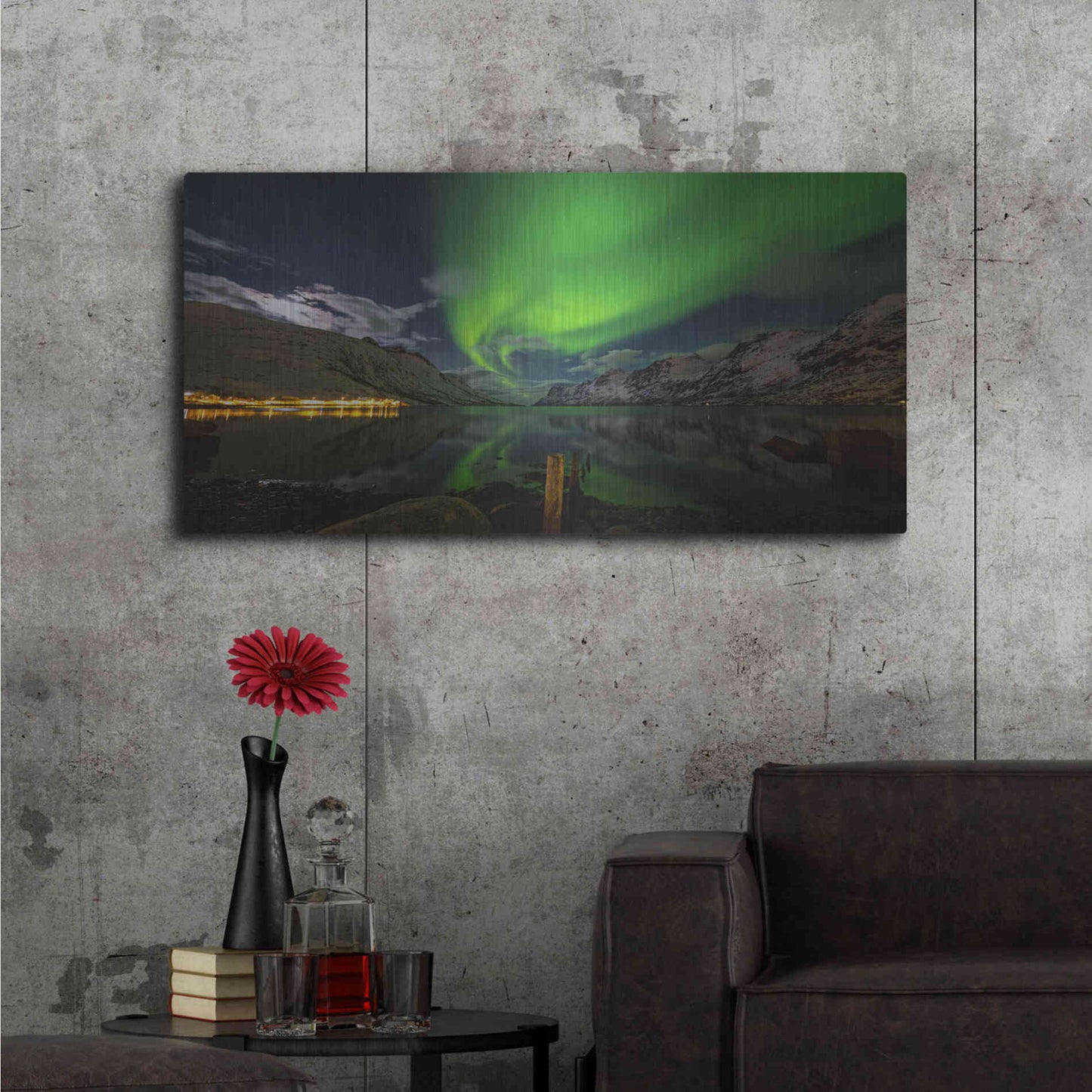 Luxe Metal Art 'Northern Lights 1' by Luxe Portfolio, Metal Wall Art,48x24