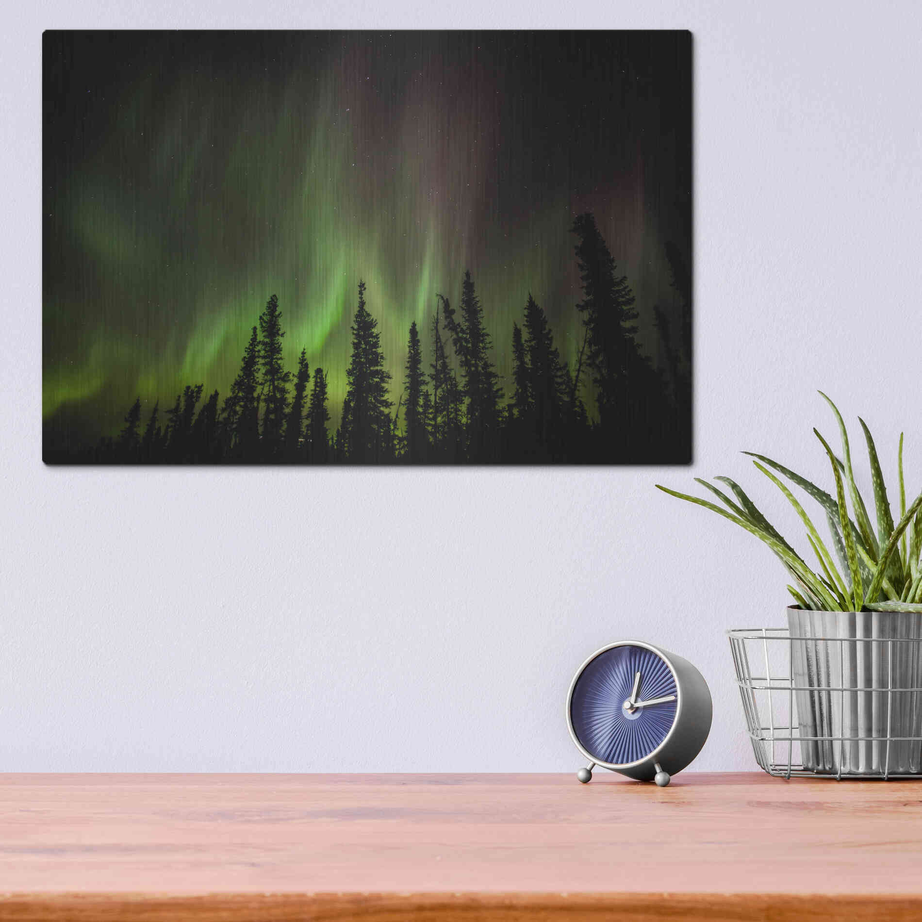 Luxe Metal Art 'Northern Lights 2' by Luxe Portfolio, Metal Wall Art,16x12