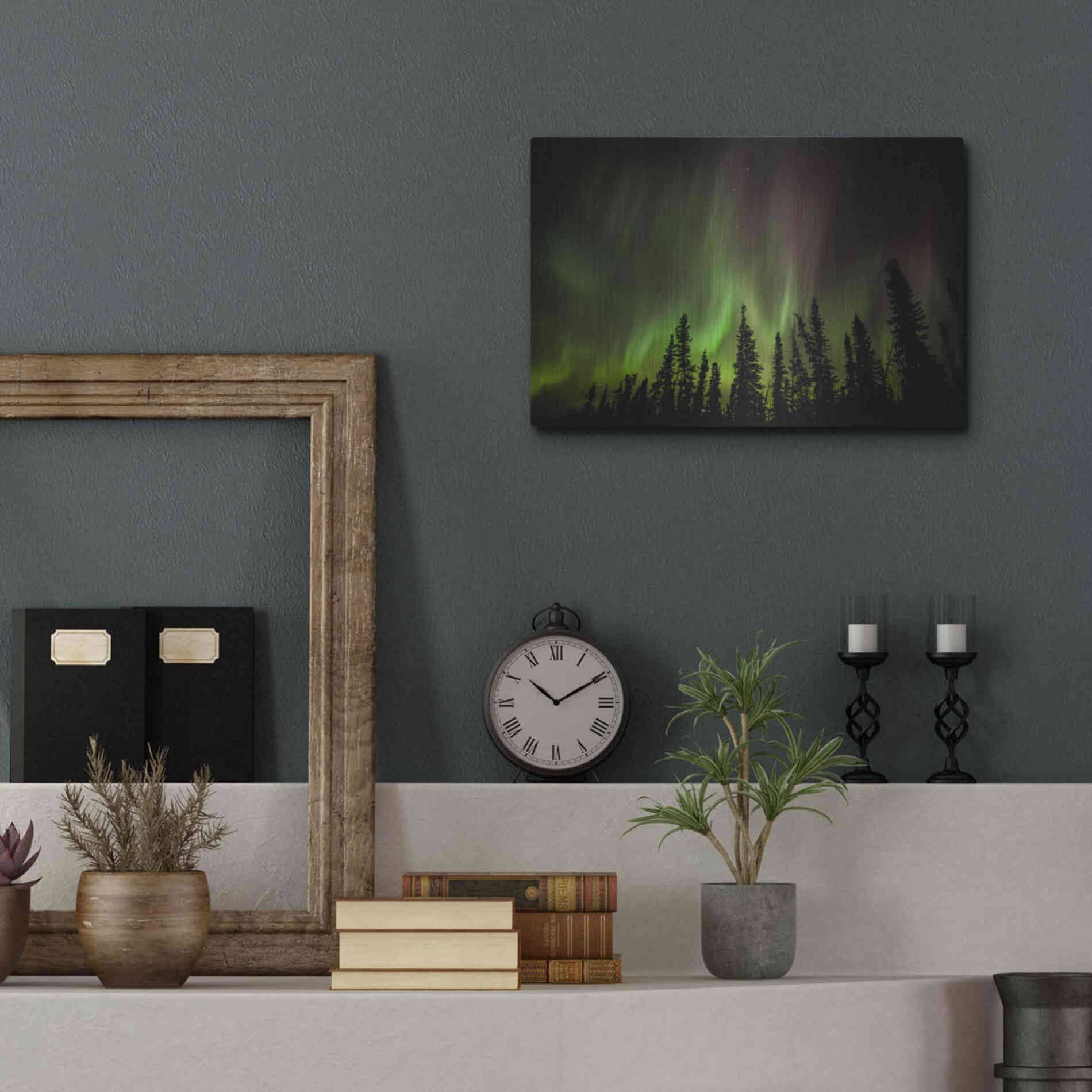 Luxe Metal Art 'Northern Lights 2' by Luxe Portfolio, Metal Wall Art,16x12