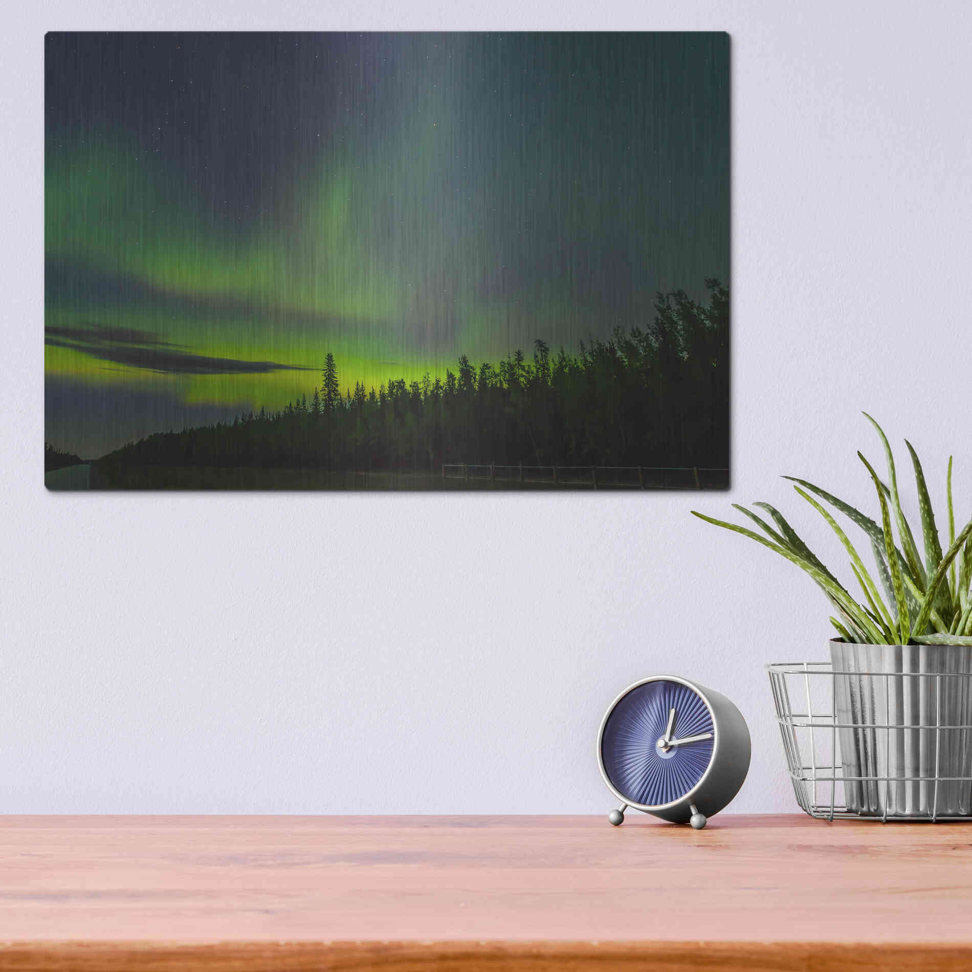 Luxe Metal Art 'Northern Lights 3' by Luxe Portfolio, Metal Wall Art,16x12