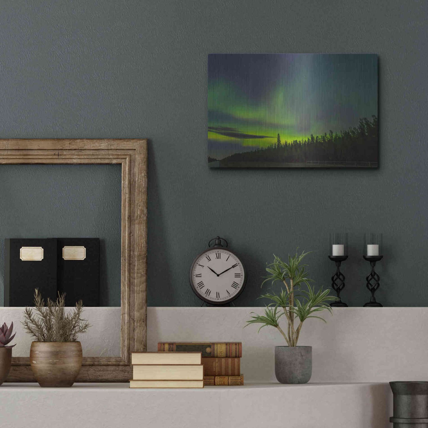 Luxe Metal Art 'Northern Lights 3' by Luxe Portfolio, Metal Wall Art,16x12