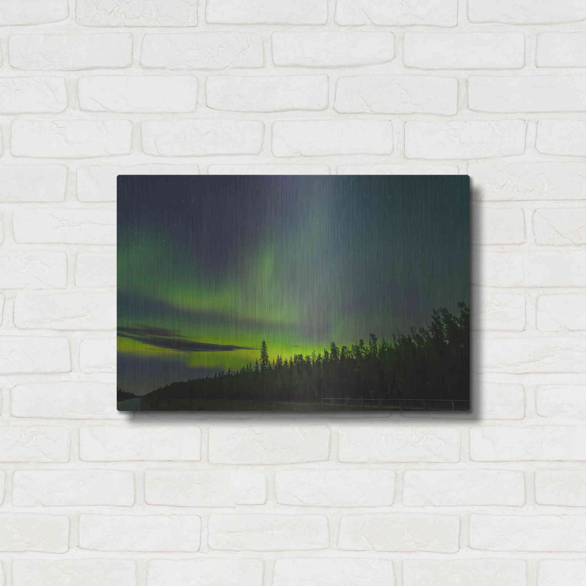 Luxe Metal Art 'Northern Lights 3' by Luxe Portfolio, Metal Wall Art,24x16