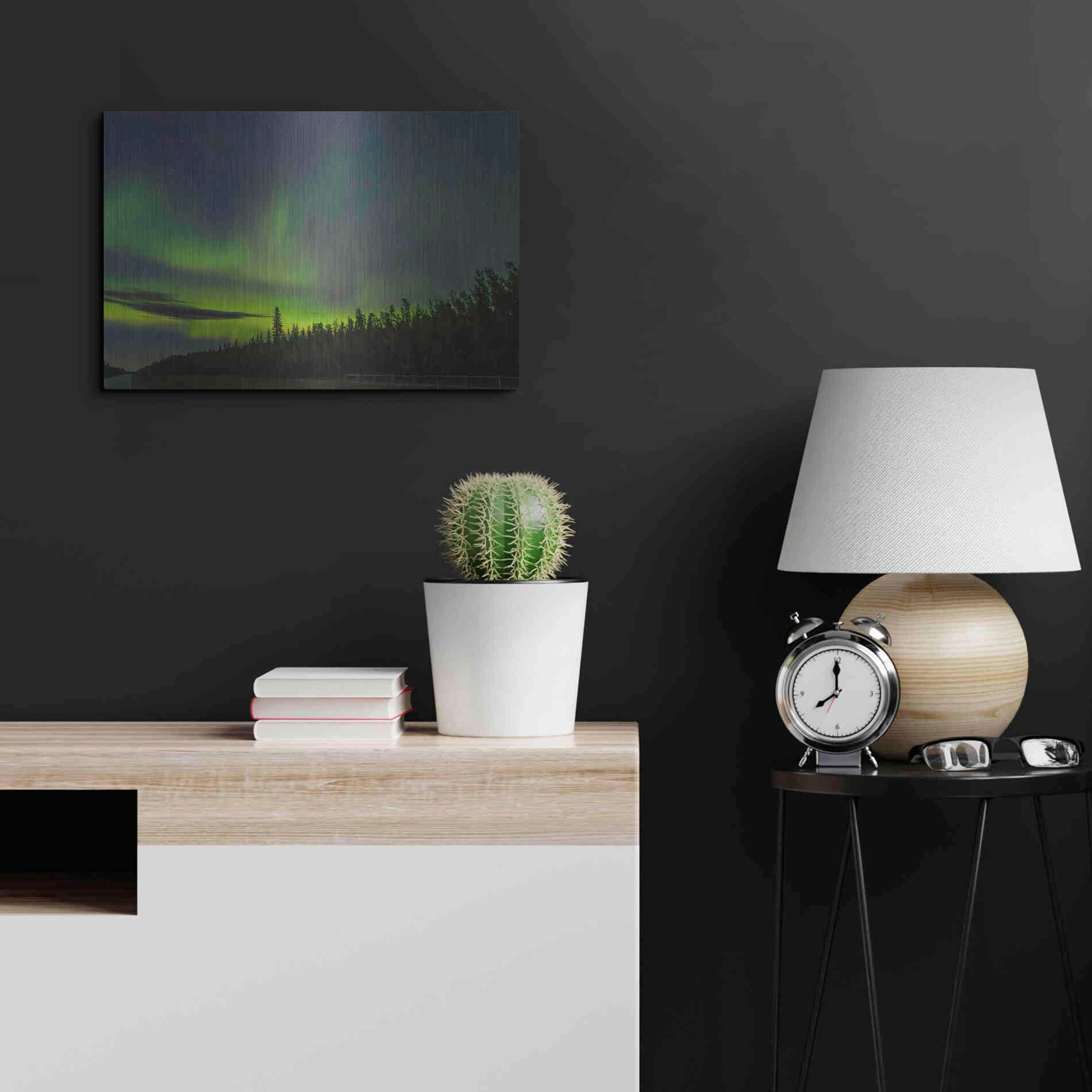 Luxe Metal Art 'Northern Lights 3' by Luxe Portfolio, Metal Wall Art,24x16