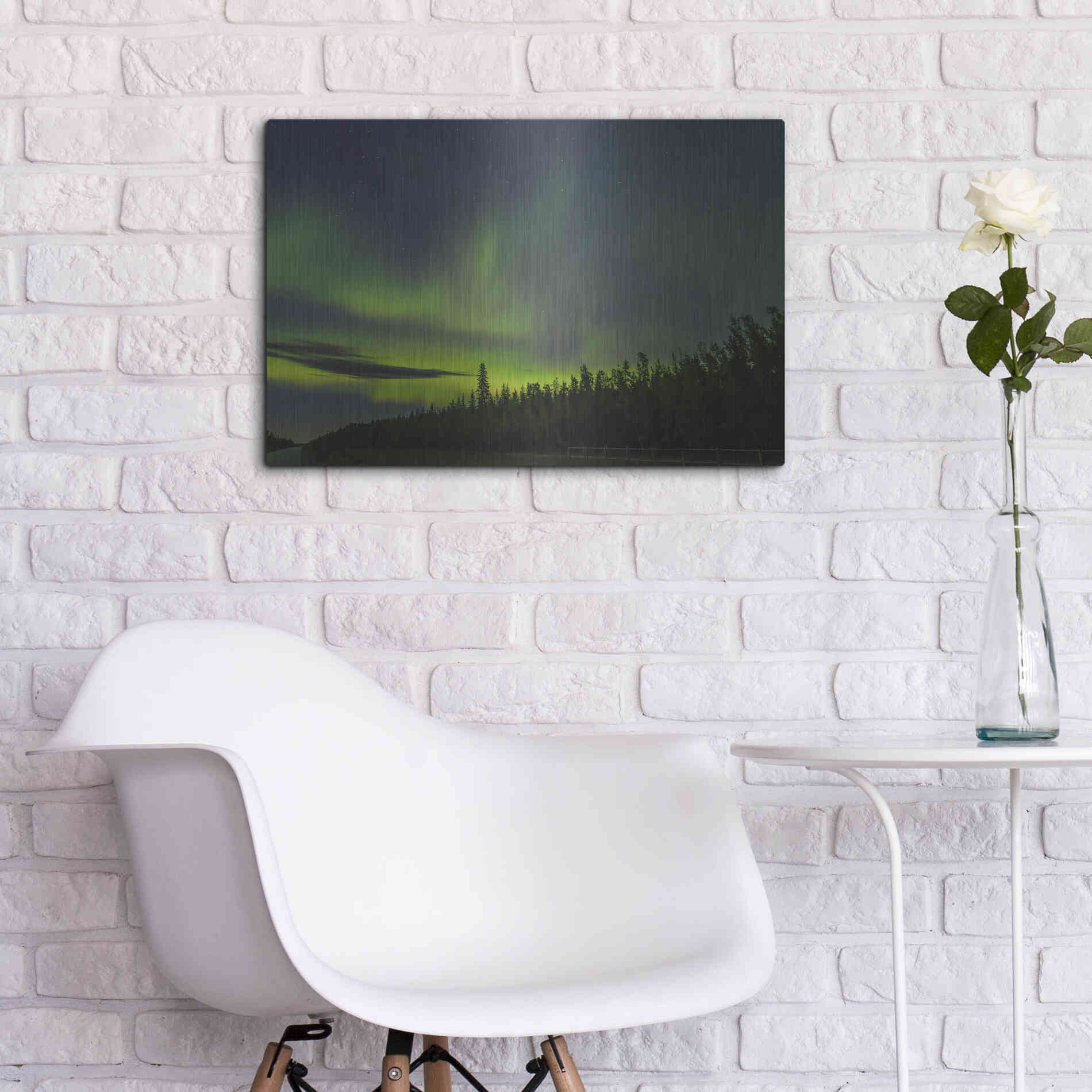 Luxe Metal Art 'Northern Lights 3' by Luxe Portfolio, Metal Wall Art,24x16