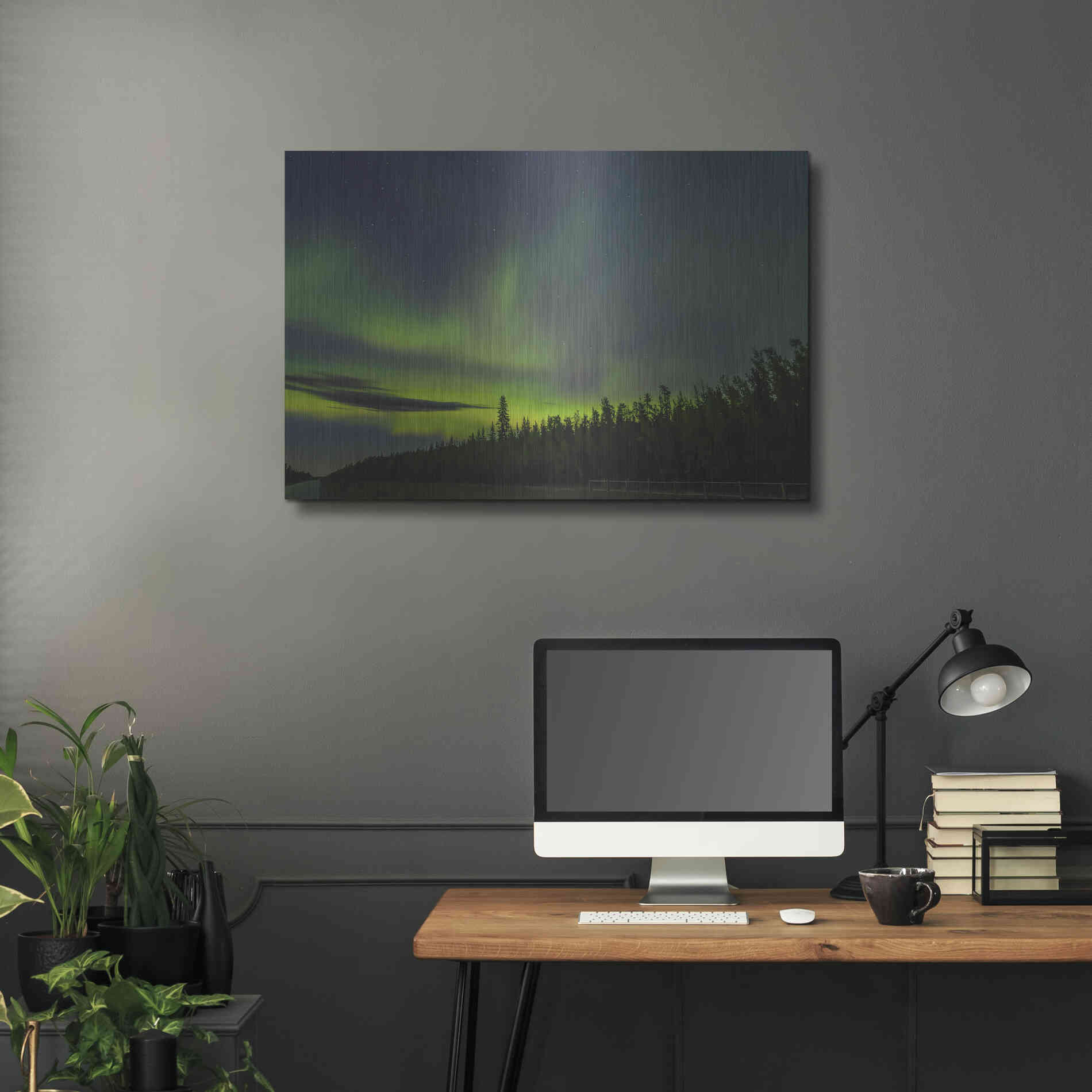 Luxe Metal Art 'Northern Lights 3' by Luxe Portfolio, Metal Wall Art,36x24